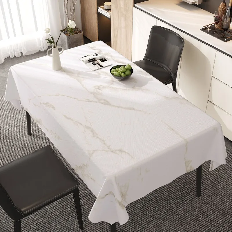 Nordic Style Marble Pattern Tables Hood No Wash Waterproof Oil Resistant Dining Desk Decoration New Multi Purpose PVC Tablecloth