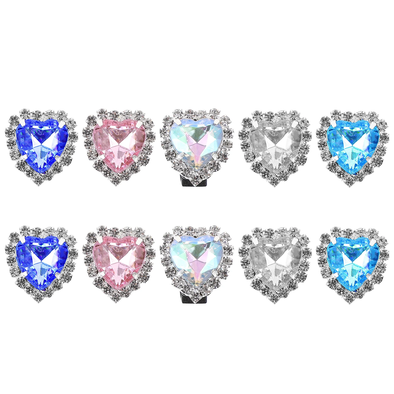 12 Pcs Charm Shoe Buckle Women's Miss Prom Jewelry Boots Aluminum Alloy Glass Decoration Clips for Sneakers