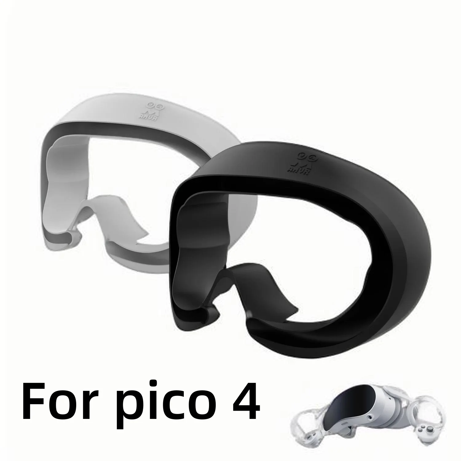 Черная/серая подушечка для глаз VR для Pico 4, сменная силиконовая крышка для лица, защитный чехол, маска против пота для Pico 4 Ultra VR, аксессуары