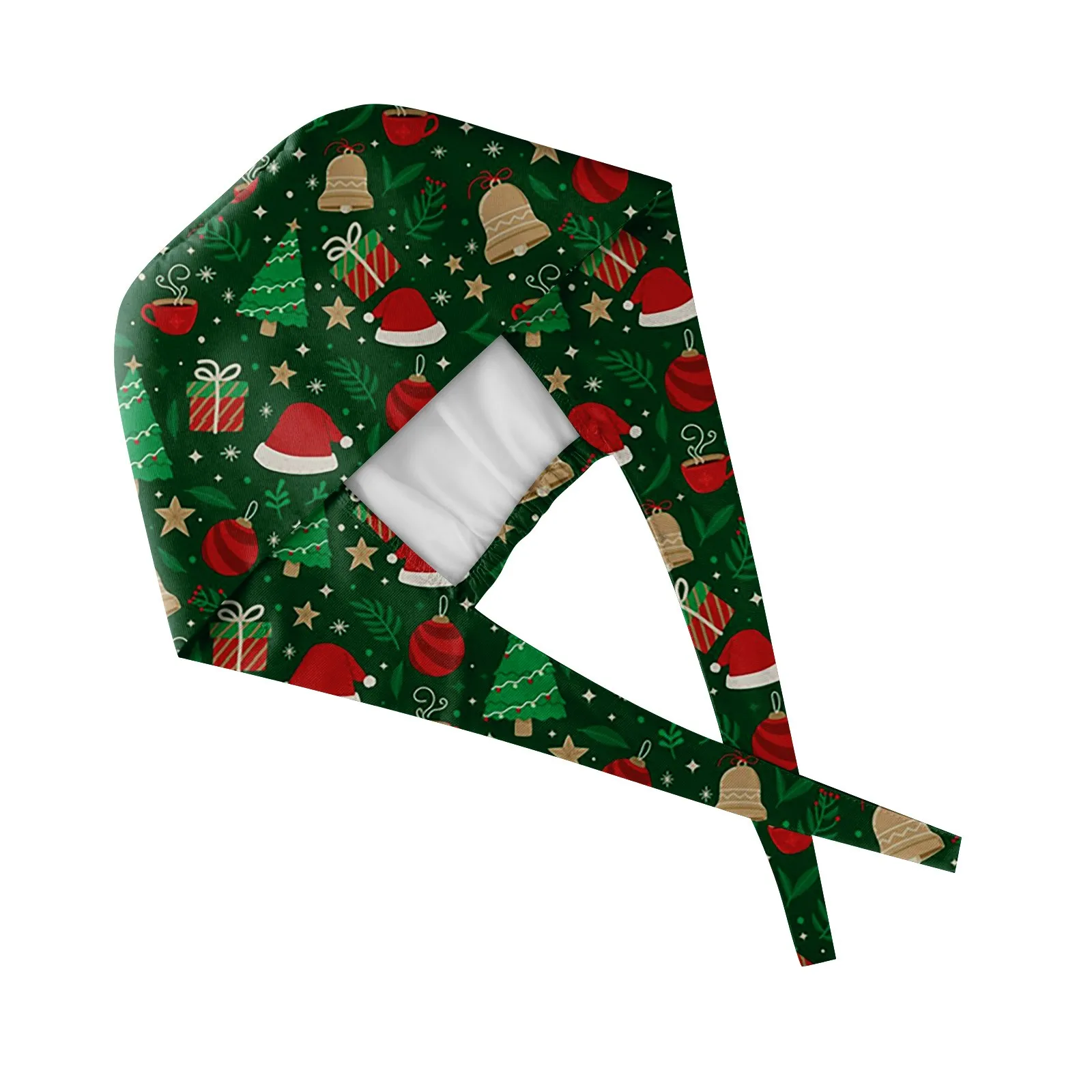 Chapeau de gommage réglable imprimé de noël, casquette de travail pour Salon de beauté, laboratoire, animalerie, soins infirmiers, médecin, infirmière, chapeau de soins