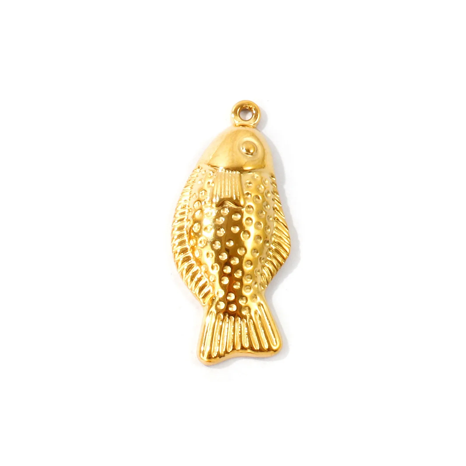 2 Stück 304 Edelstahl Ozeanfisch-Schmuckanhänger, 18K vergoldet, für DIY Halsketten, Ohrringe, Schmuckherstellung – Detail 5
