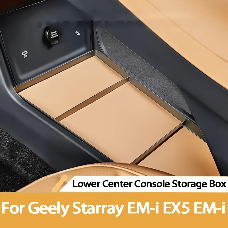 For Geely Starray EMi EX5 2025 2026 Lower Central Control Storage Box Original Color Organizer Interior Car Accessories