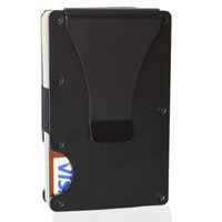 Slim Wallet For Men - Front Pocket RFID Blocking Minimalist Wallet For Men - Metal Wallet With Money Clip For Men