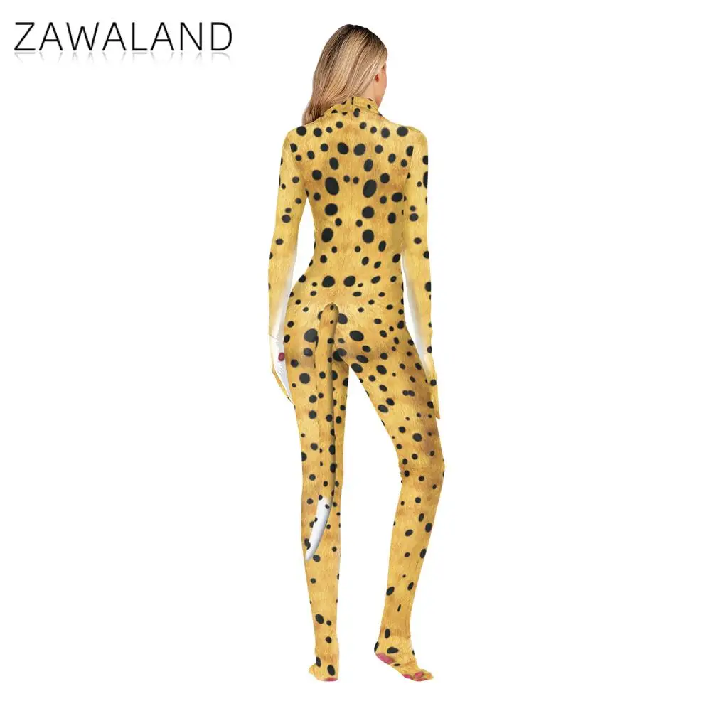 Costume de Cosplay d'Halloween pour Femme, Catsuit Léopard, Zentai, Batterie, Carnaval, Combinaison, Vêtement, Festival, ix, Vêtements Imbibés d'Anime