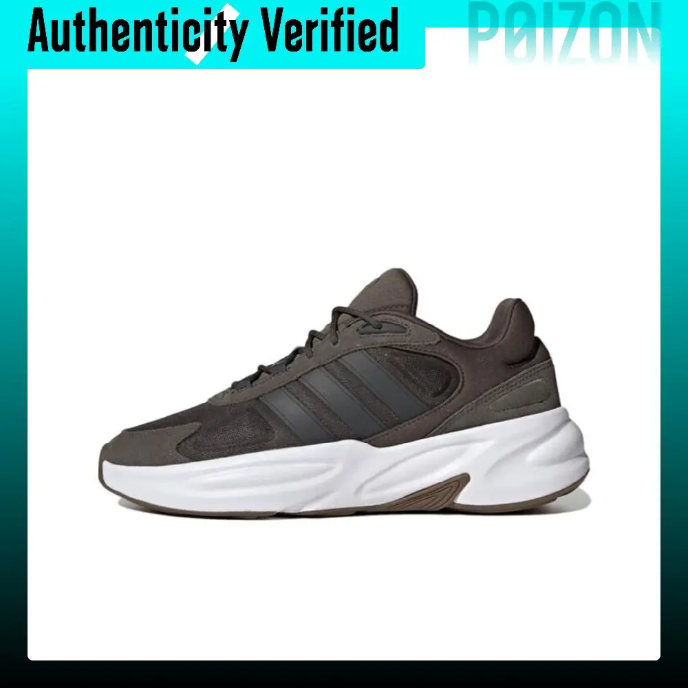 adidas-neo-ozelle-running-shoes-men's-low-top-brown-white-gx4692
