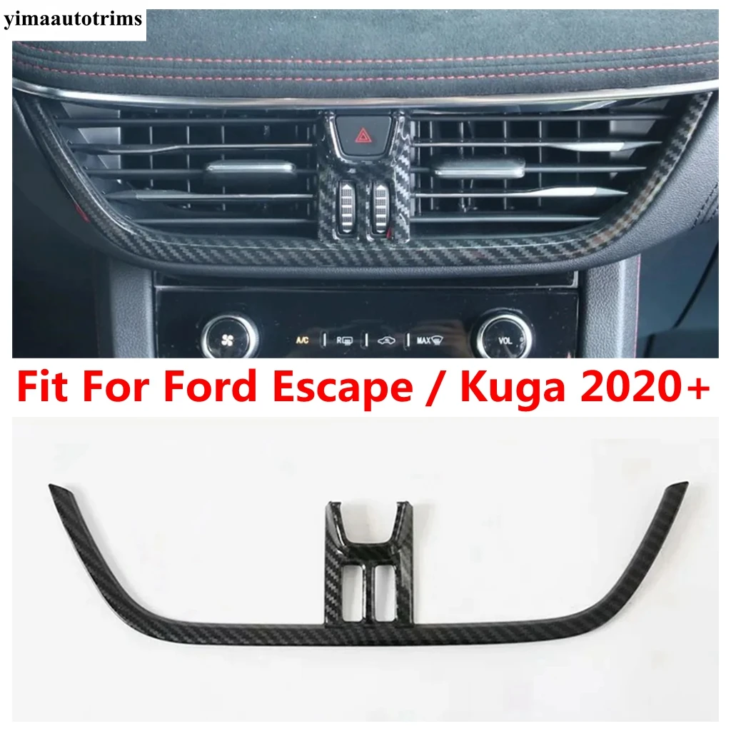 

Central Control Air Warning Lights Strip Decoration Cover Trim For Ford Escape / Kuga 2020 - 2024 ABS Carbon Fiber Accessories