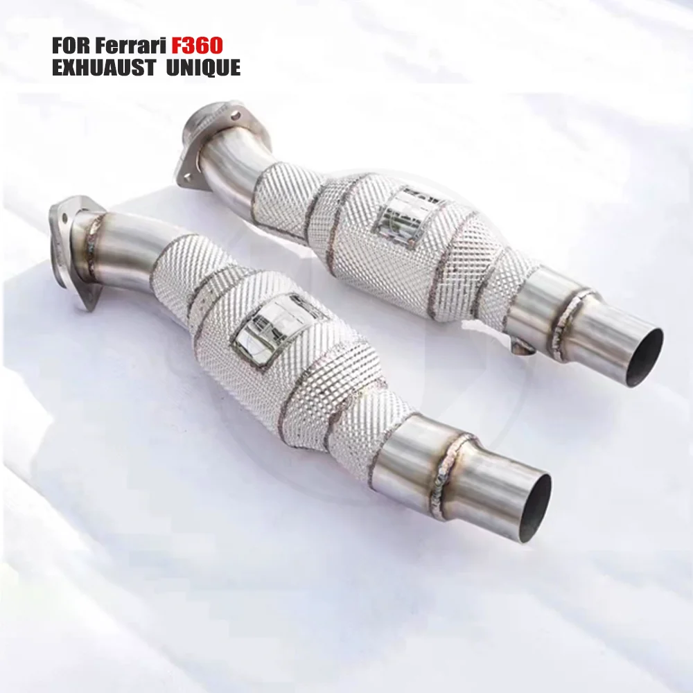 

UNIQUE Exhaust Manifold High Flow Downpipe for Ferrari F360 3.6L Car Accessories With Catalytic Converter Header Catless Pipe