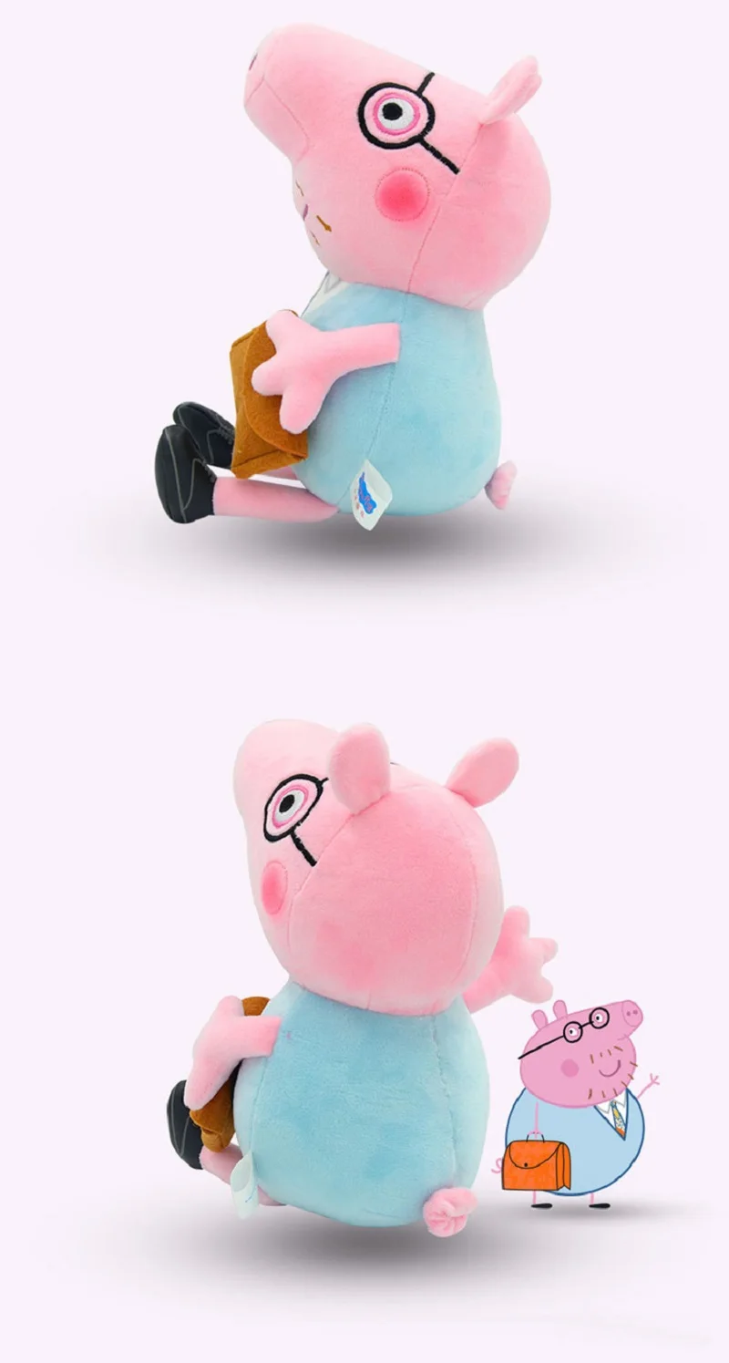 30 CM Peppa Pig Plüsch Puppe Schwein Vater Mutter Modell kinder Spielzeug Cartoon Nette Anime Figur George Kinder Weihnachten geschenke – Detail 19