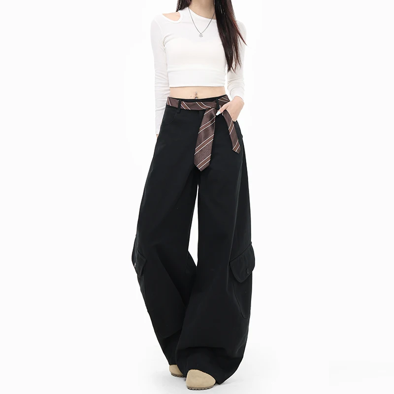 

Новые модные женские свободные повседневные брюки-карго с изогнутым кроем для ранней осени