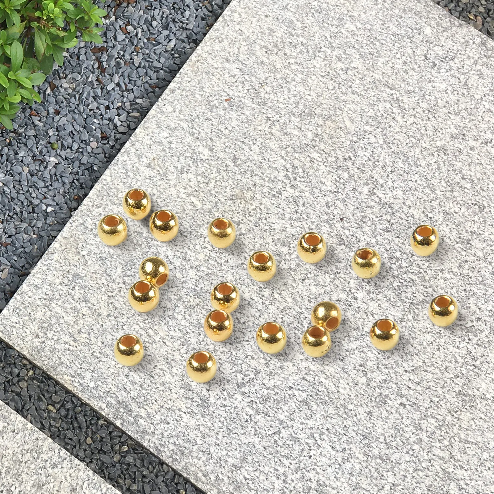 Plastic Beads Gold Silver Finish For Fly Tying 3 4 5 Millimeter Sizes 100pcs Per Set For Weighted Fly Pattern Building - view 6