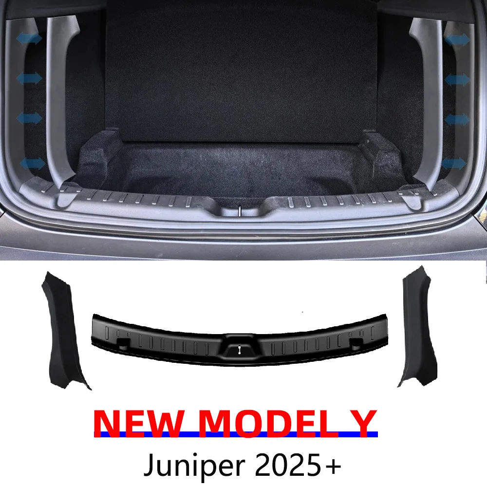 Trunk Sill Plate Cover for Tesla New Model Y Juniper Launch 2025+ TPE Rear Bumper Guard Protector Scratch Protection Accessories