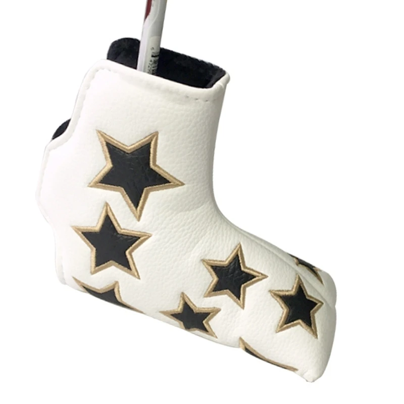 Star Pattern Golf Iron Head Cover Thick PU Leather Golf Head Cover Replacement Headcover Protective Cover Easy to Use