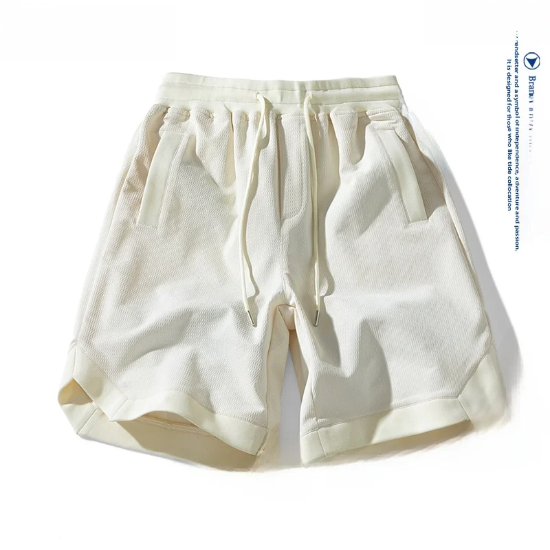 

Мужские летние новые американские модные свободные дышащие спортивные баскетбольные повседневные брюки Qui Dry Five-Quarter, прямые брюки