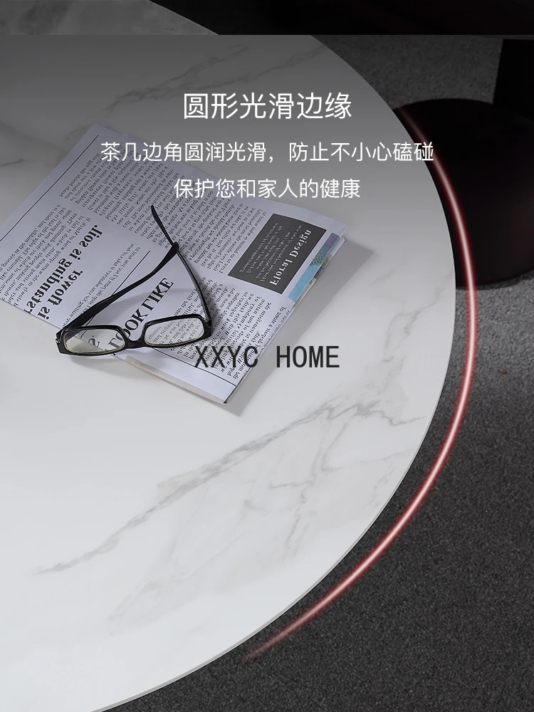 Coffee Table round Tea Table Size round Combination Light Luxury Modern Coffee Table