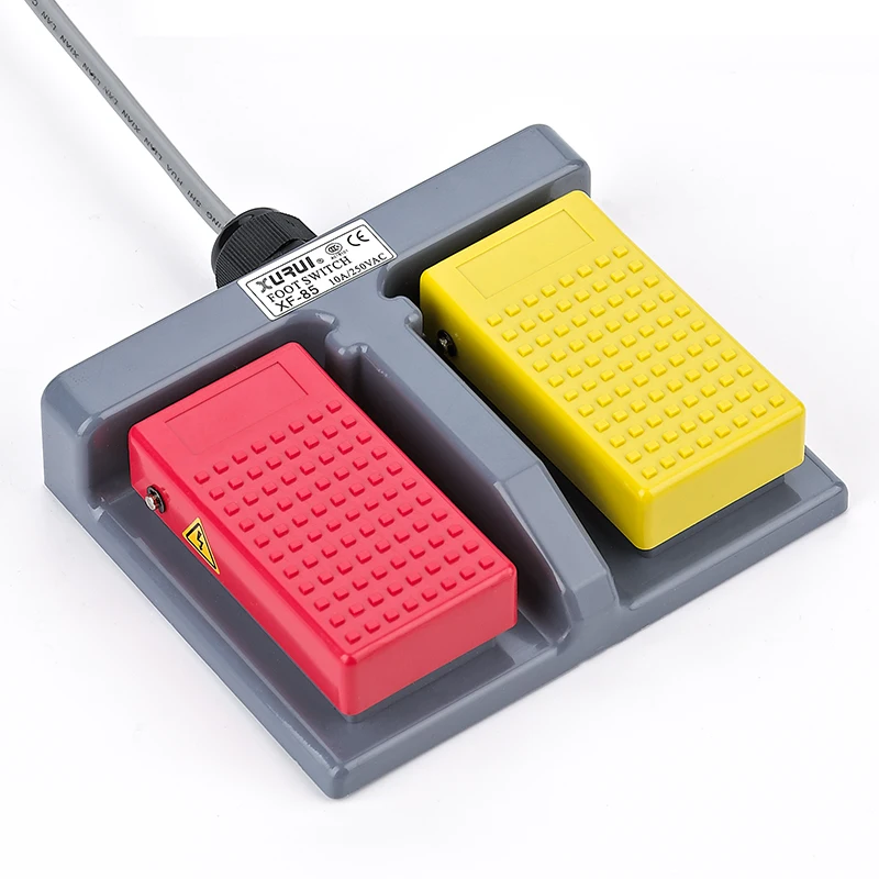 5pcs  XF85 Double Pedal Foot Switch 10A 250VAC for Medical Treatment