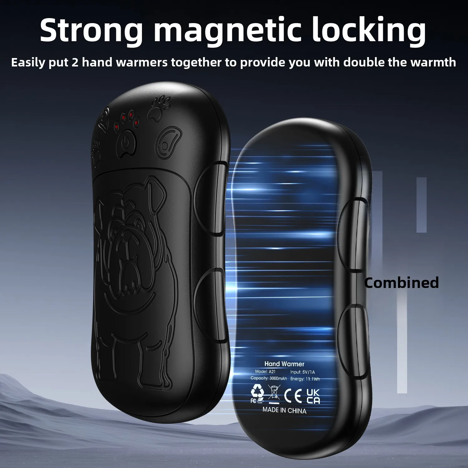 2025 جديد Hanfadou سبليت جهاز تدفئة محمول 2 في 1 جهاز تدفئة محمول كهربائي مغناطيسي #4