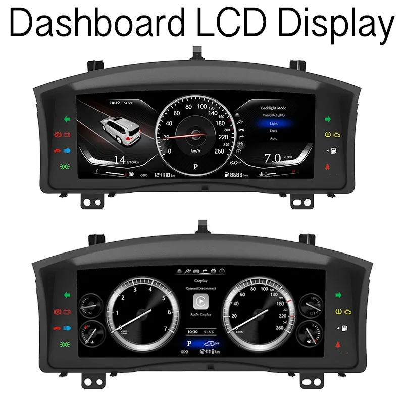 راديو السيارة رئيس وحدة عرض الوسائط المتعددة لتحديد المواقع والملاحة لاعب DigitaDashboard Aucar Lcd عداد السرعة لكزس Lx570 2007 - 2015