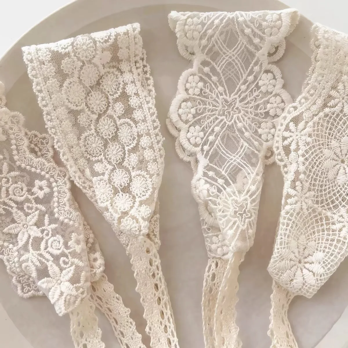 Baby Girl Lace Headband Newborn Princess Elastic Hair Bands Retro White Flower Bow Kids Turban Hair Accessories for Girls