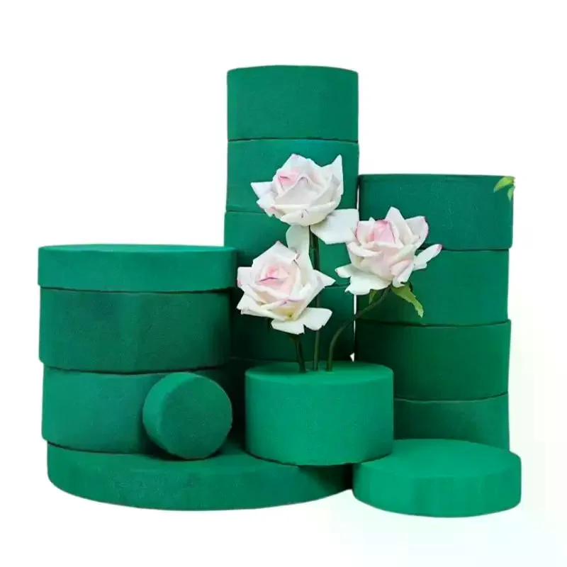 5/10Pcs DIY Fresh Artificial Flowers Wet Dry Florist Foam Bricks Green Round Floral Foam Blocks Wedding Praty Flower Decor view 2