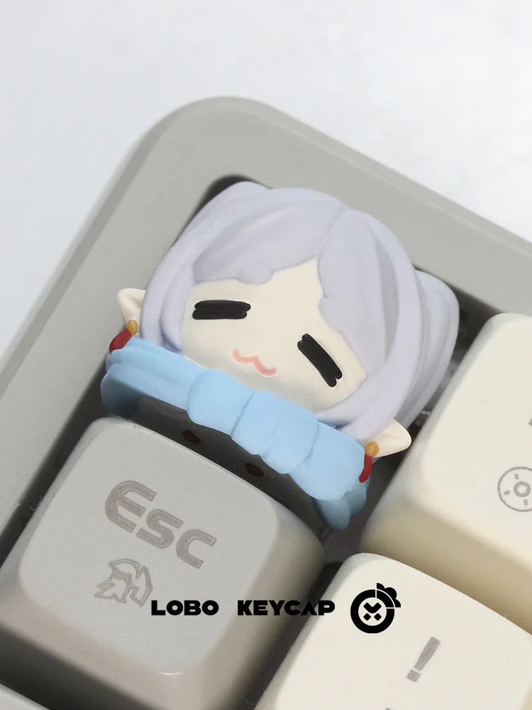 Frieren: Beyond Journey's End Keycap Custom Artist Design Point Keycaps Resin Keyboard Caps Original Anime Keycaps for Gaming