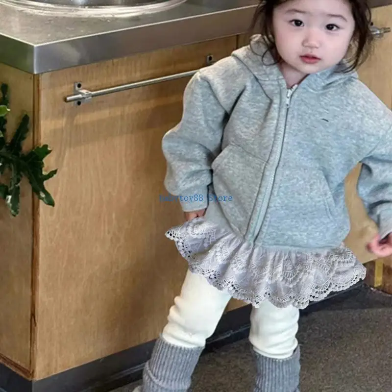 

Y4UD 2025 Little Children's Fart Curtain Comfortable Girls Layering Small Skirt Double Layer Lovely Lace Trimmed Skirt