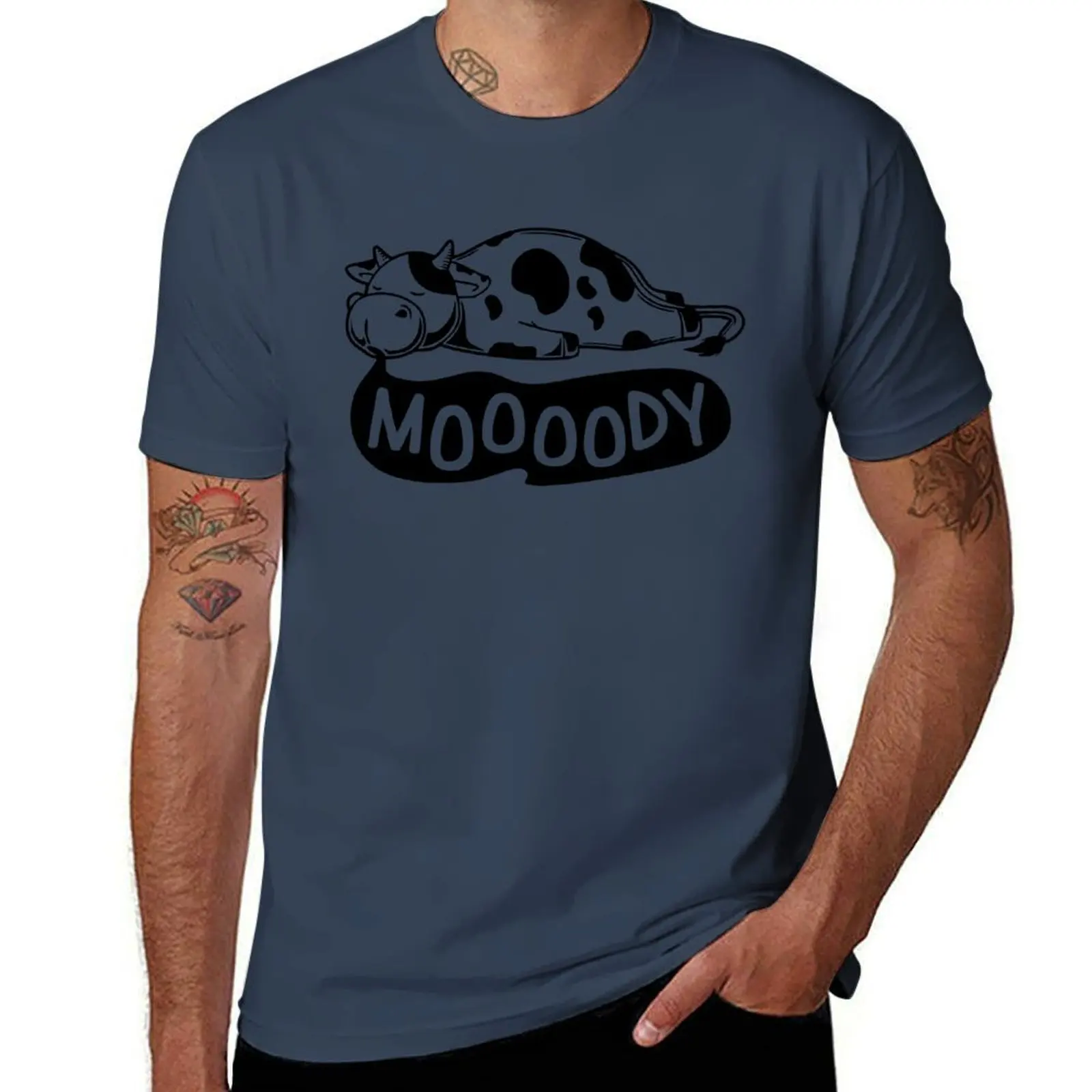 

Cows Can Count Sheep Too: Sweet Dreams Sleepy Cow T-Shirt Plus Size Street Style Tee