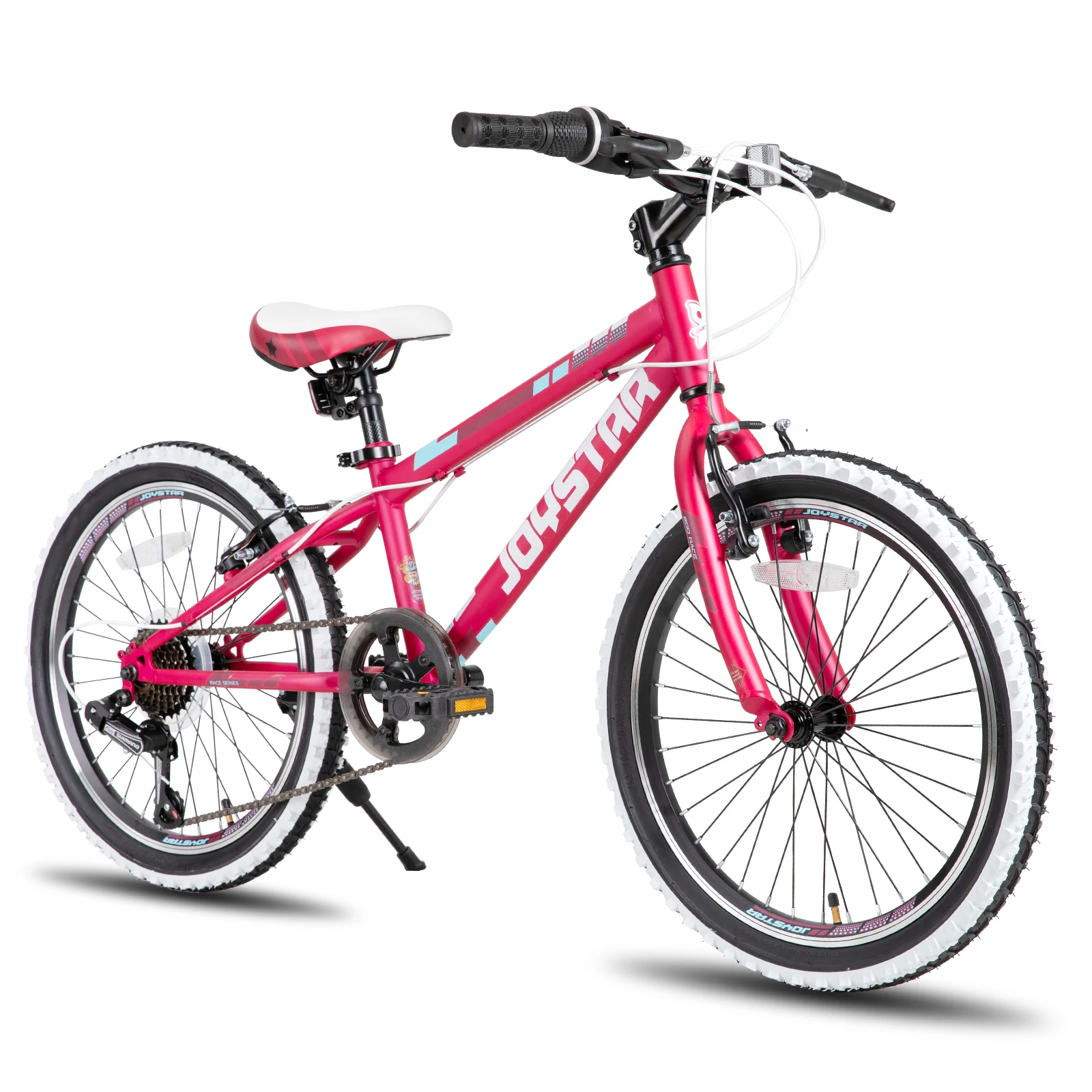 JOYSTAR Lubbock 20 24-Zoll-Kinderfahrrad für Jungen und Mädchen im Alter von 7 bis 12 Jahren Hardtail-Mountainbike für Kinder mit 1 Gang/7 Gang