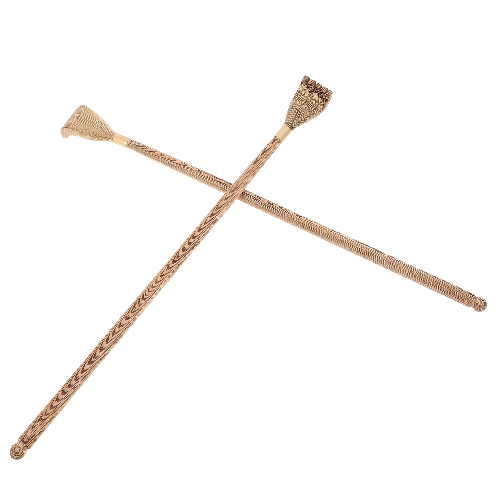 

2Pcs Durable Chicken Wing Wood Back Scratcher Long Handle Massage Tool Itching Relief Back Relax Scratch Tool Portable