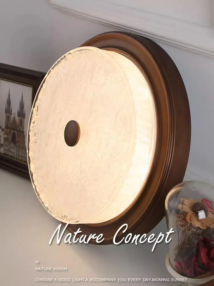 retro bedroom light, antique style room crystal glass ceiling light, corridor corridor light
