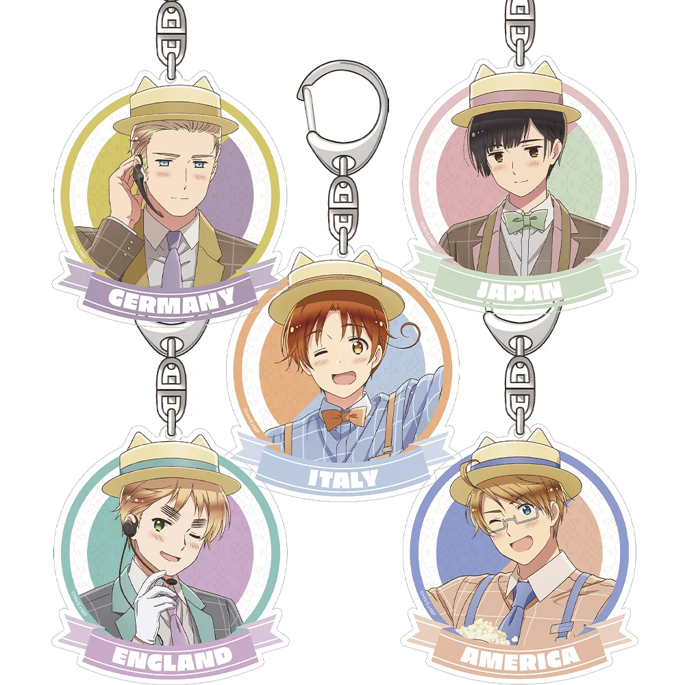 Hetalia: Axis Powers Italy Germany Japan America England France Russia China Official HD Acrylic Keychain Bag pendant Fans Gifts