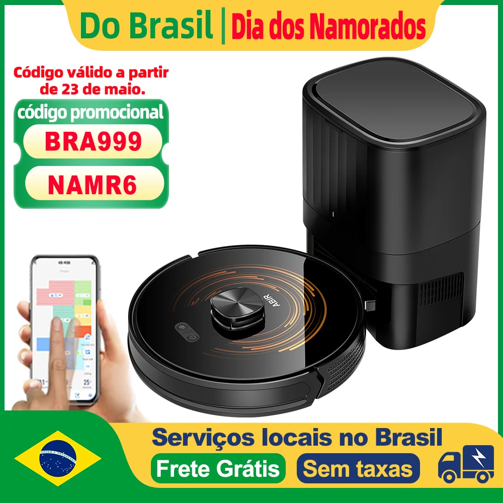 Aspirador robô K30 – Com autovazamento, laser duplo, luz UV, mapeamento multi-pisos, limpeza automática de tapetes e 240 min de autonomia,Voltagem única 220V-240V