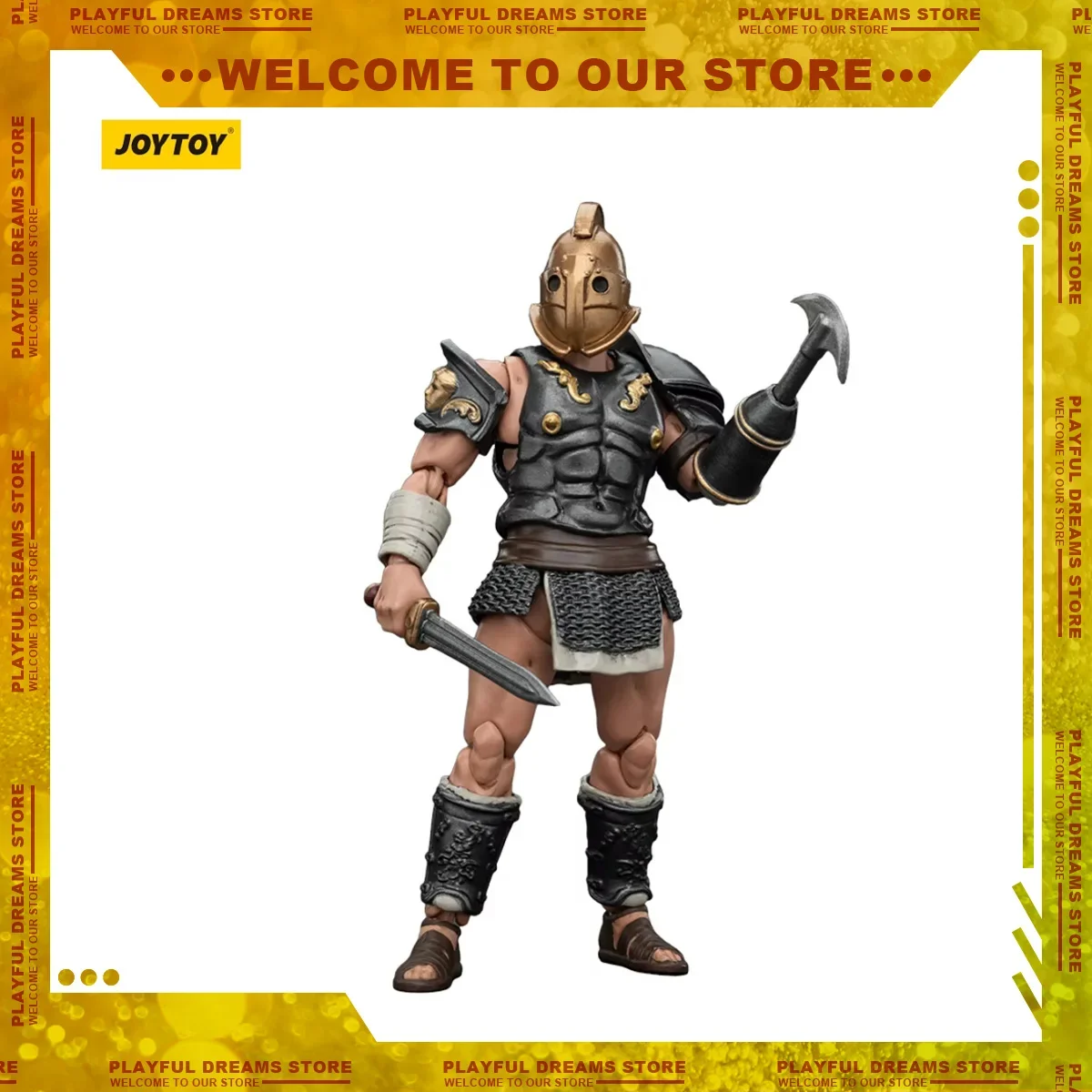 Joytoy Strife 1/18 Action Figures GiftRoman Gladiator Statue Roman Gladiator 5PCS Model Boy Decoration Ornament