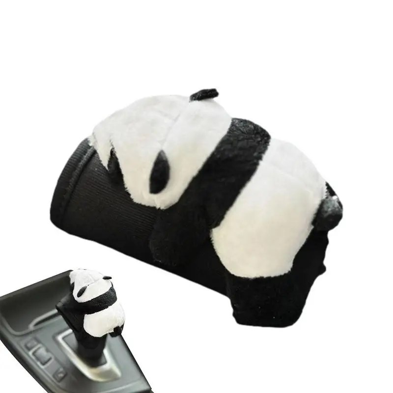 Car Gear Shift Knob Cover Cute Cartoon Panda Design Panda Anti-Slip Car Shifter Protector Durable Perfect For SUVs Cars Trucks