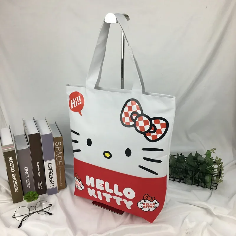 

Sanrio Hello Kitty Fashional Purses and Handbags Canvas Bag Cartoon Waterproof Travel Box High Capacity Printed Shopping Case