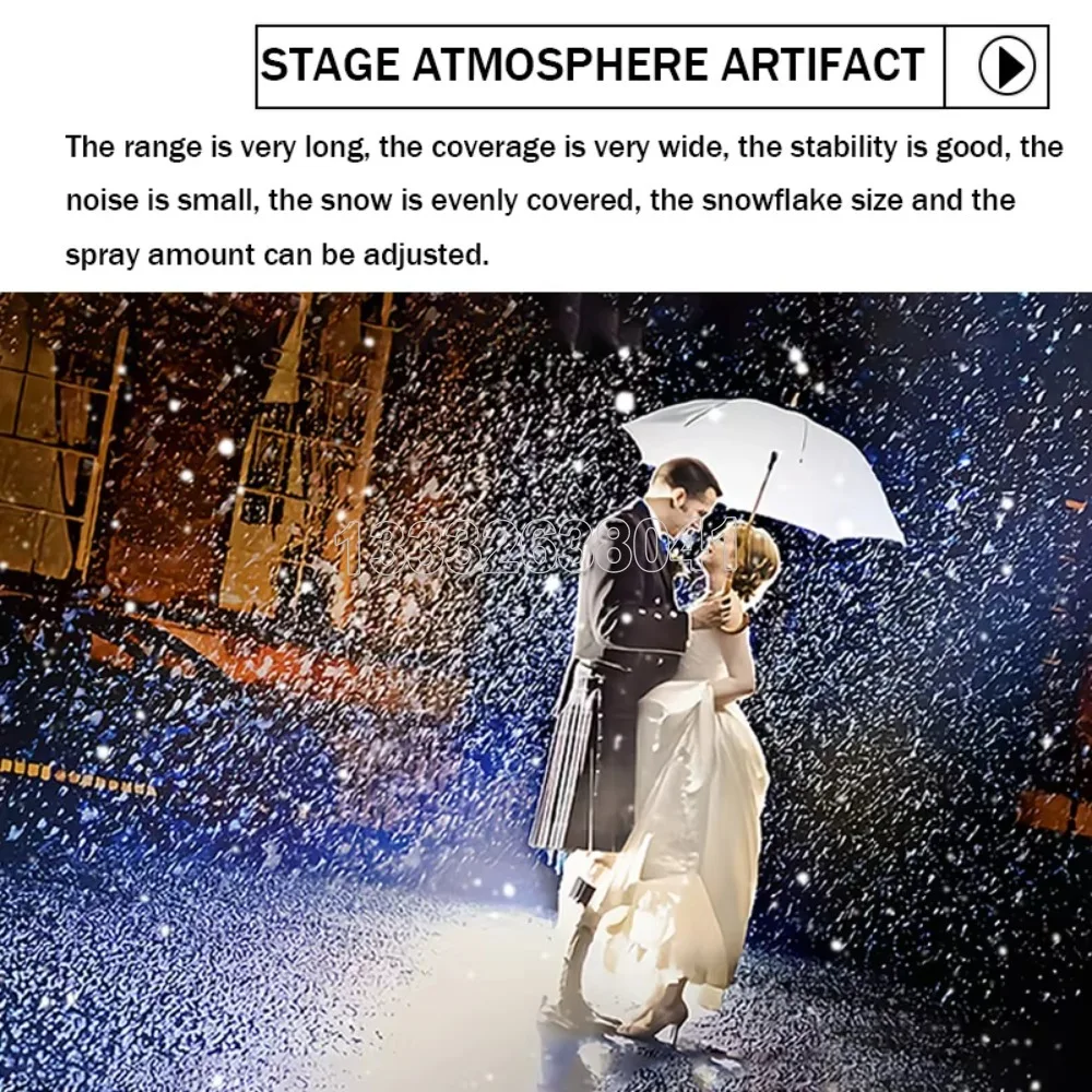 2000W Large Shaking Head Snow Machine Stage Simulation Commercial Activity Snow Spray Machine Artificial Snow Wedding PartyDecor