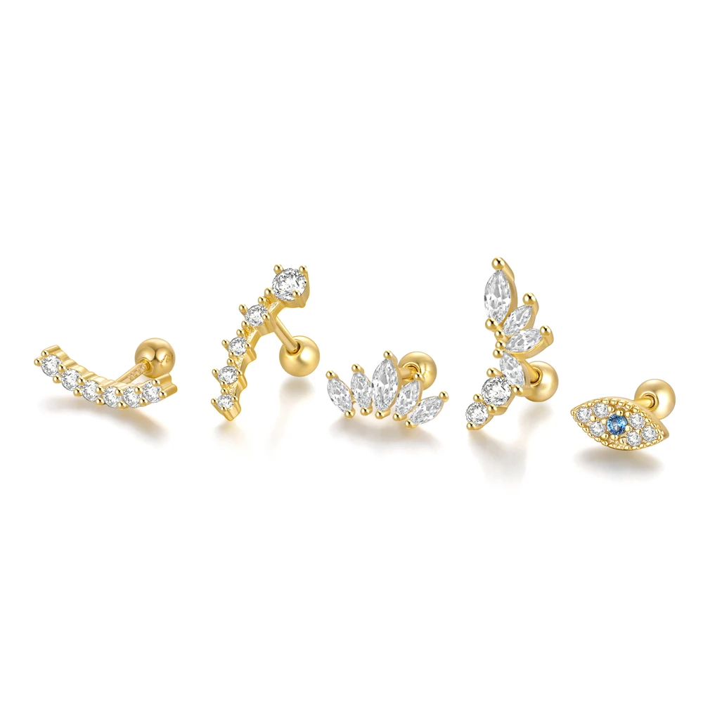 CANNER 925 Sterling Silver Stud Earrings for Women Cute Butterfly Lightning Piercing Earring Thread Earings Jewelry pendientes