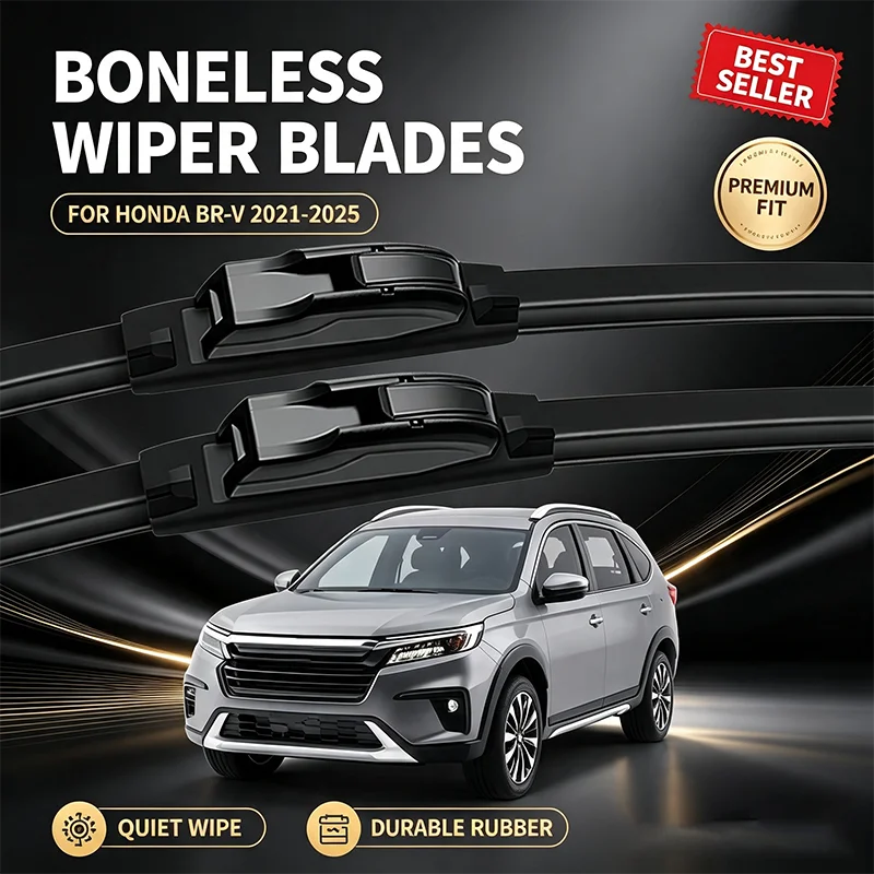 For Honda BR-V DG3 2021-2025 Windshield Wiper Kit 1 Pair Set Complete Replacement Streak-Free Front Wiper Blades