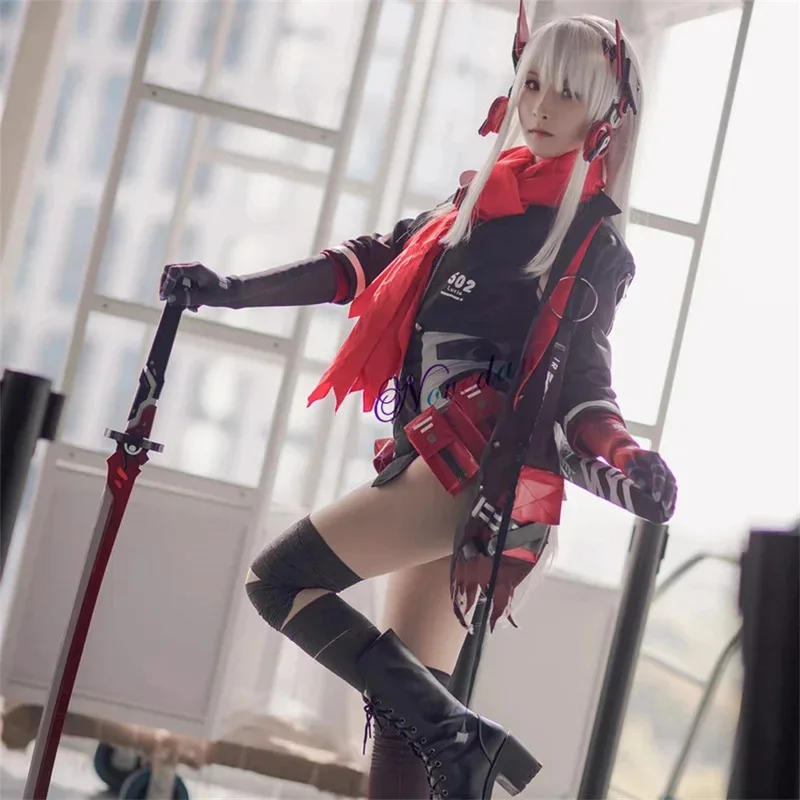 

qq45Game GREY RAVEN PUNISHING Lucia Crimson Abyss Косплей Униформа Обувь Парик Аниме Хэллоуин Костюм Костюм Реквизит W