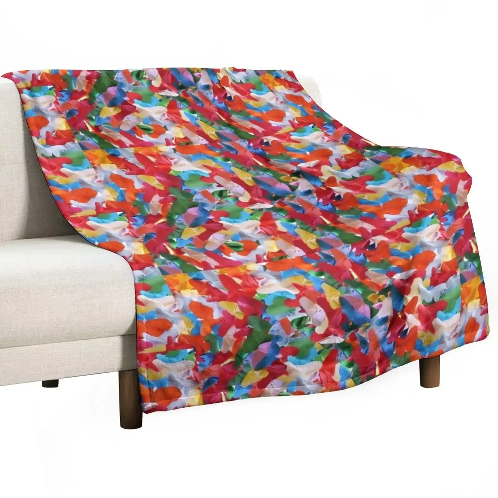 

Colours Throw Blanket For Decorative Sofa Hairy Beautifuls sofa bed Blankets