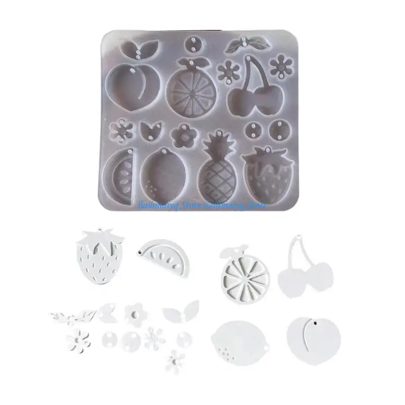 573B Animal/Fruit Shaped Earring Pendant Mold Silicone Crafting Tool For Resin Clay Charm DIY Projects Perfect Gift