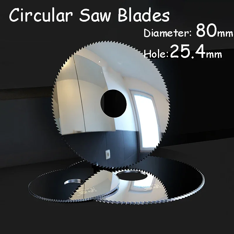

Tungsten Circular Saw Blades 80mm Diameter 25.4mm Hole Thickness 0.2-6mm Tungsten Steel Milling Cutter Cutting Steel Aluminium