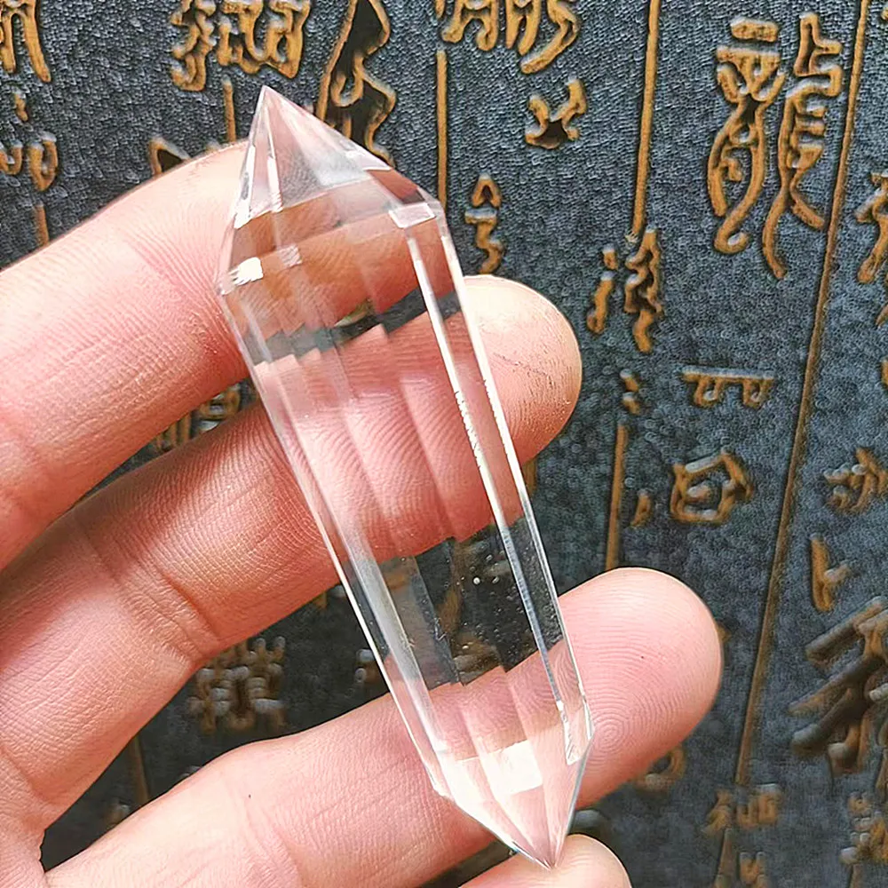 Natural Energy Clear Quartz Crystal 12 face stick Point Reiki Home Degaussing decoration Fashion gift Chakra and Healing 70mm