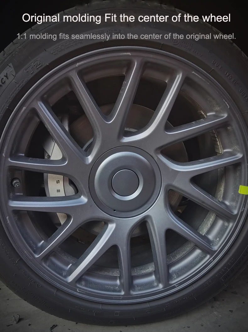 Für Tesla Model 3 Highland Center Radkappen Neues Modell 3 Original graue Center-Nabenkappe 4-teiliges Set zerstörungsfreie Installation – Detail 5