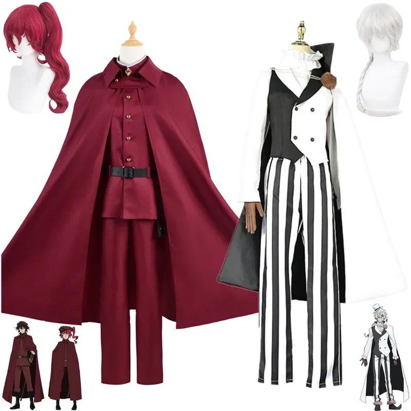 Anime Bungo Bungou Stray Dogs Tetchou Suehiro Teruko Okura Nikolai Gogol Cosplay Costume Hunting Halloween Uniform Suit