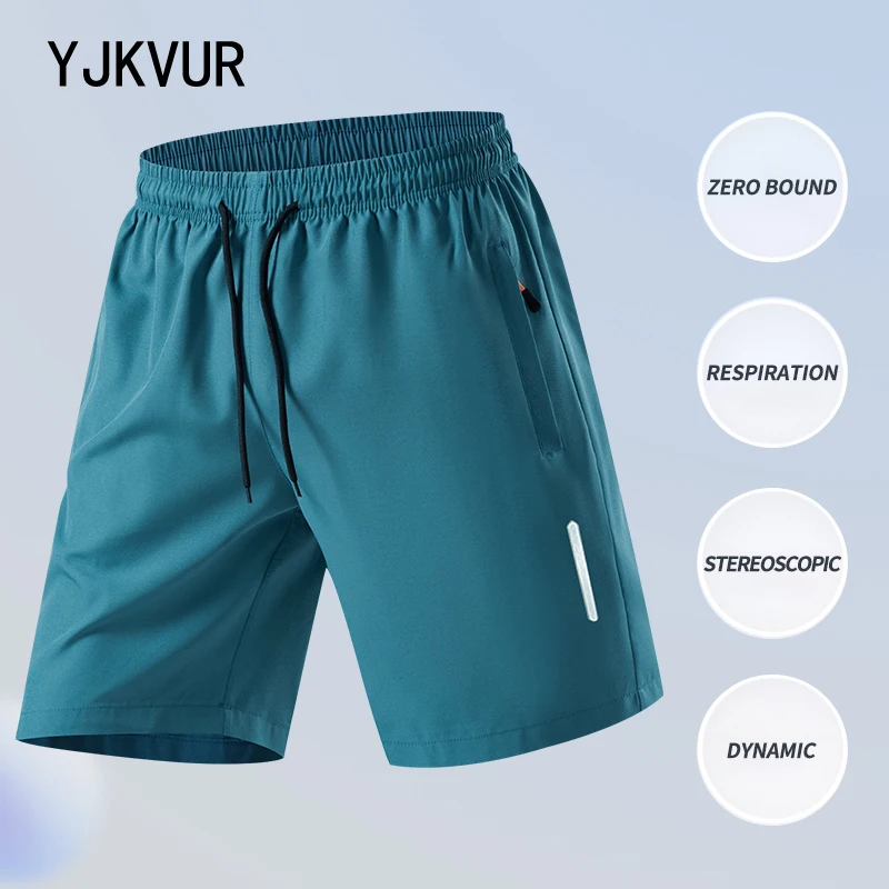 New Men's Plus Size Casual Sports Shorts Summer Quick Dry Breathable Drawstring 5-Inch Athletic Shorts for Running Gym Workout