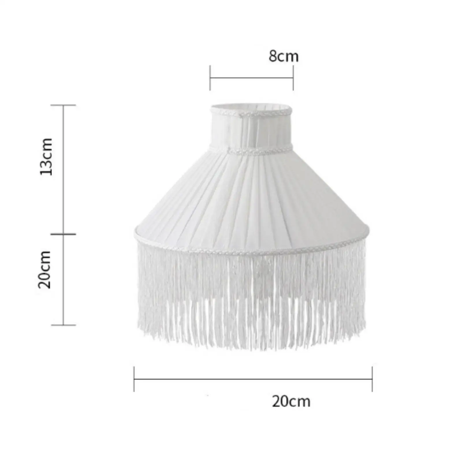 Decorative Textile Lamp Shade Cover with Tassel Trim for Floor Table Lamp E27 Living Room Light Fixture