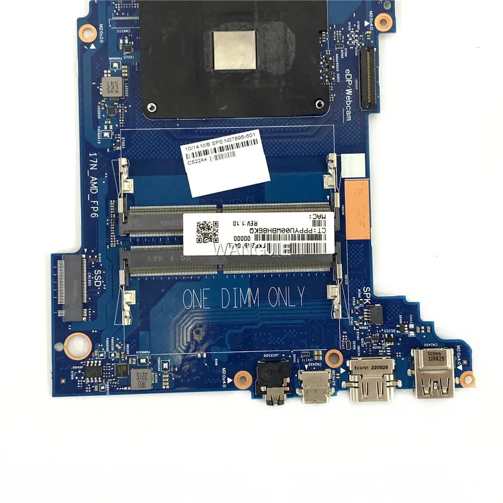 For HP 17-CP 17Z-CP Laptop Motherboard 6050A3360701 Ryzen 5 5625U