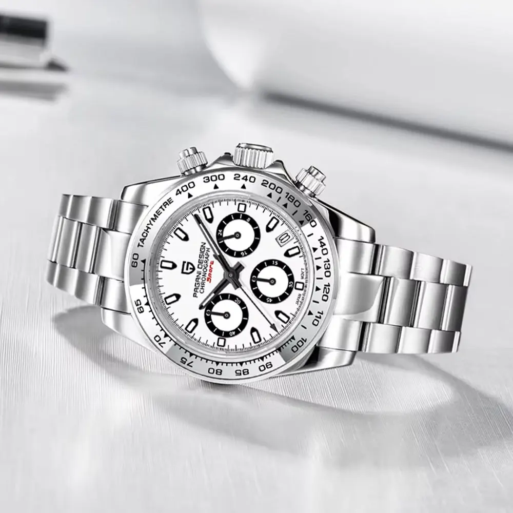 パガーニデザイン新しいクォーツ時計 40 ミリメートルメンズ腕時計 VK63 クロノグラフステンレス鋼防水腕時計ギフト時計リロイ Hombre