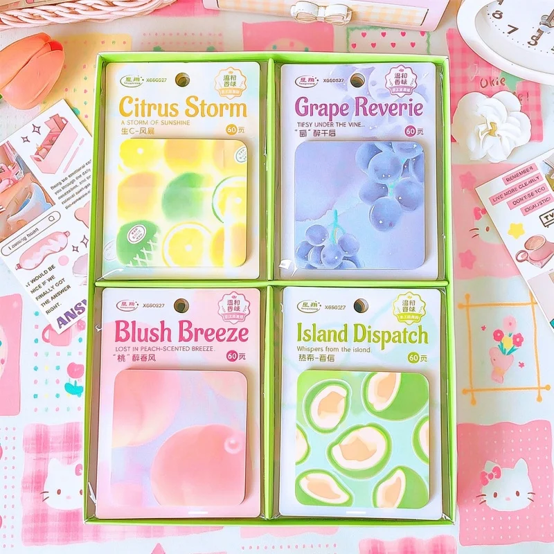 24pcs/lot Creative Fruit Memo Pad Sticky Notes Cute N Times Stationery Label Notepad Bookmark Post School Supplies