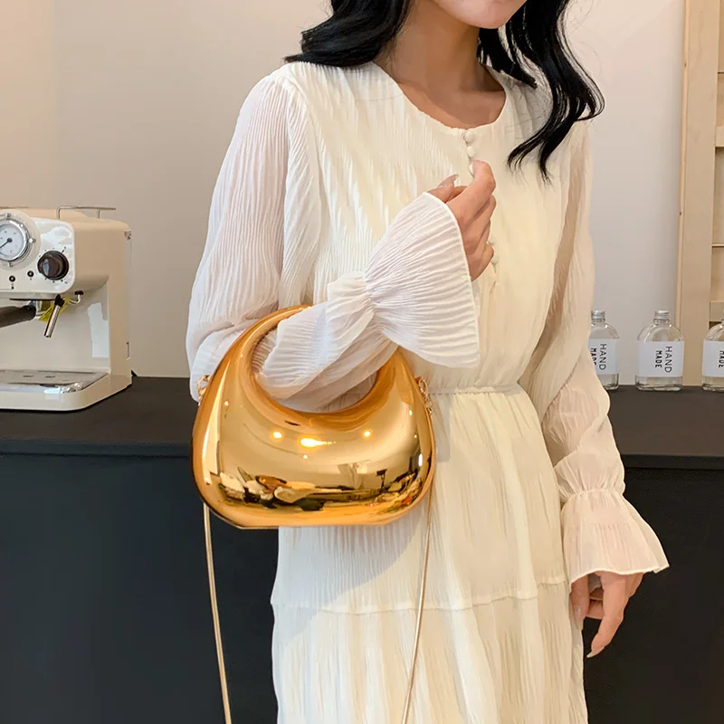 Women Luxury Design Evening Bag Acrylic Dinner Party Handbag Fashion Gold Small Crossbody Bags Wedding Silver Clutch Purse New